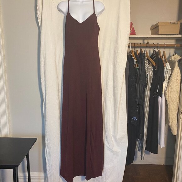 Birdy Grey Cabernet Crepe Cowl Neck Gown Size S - Perfect for Wear or Refashion! - Picture 1 of 6